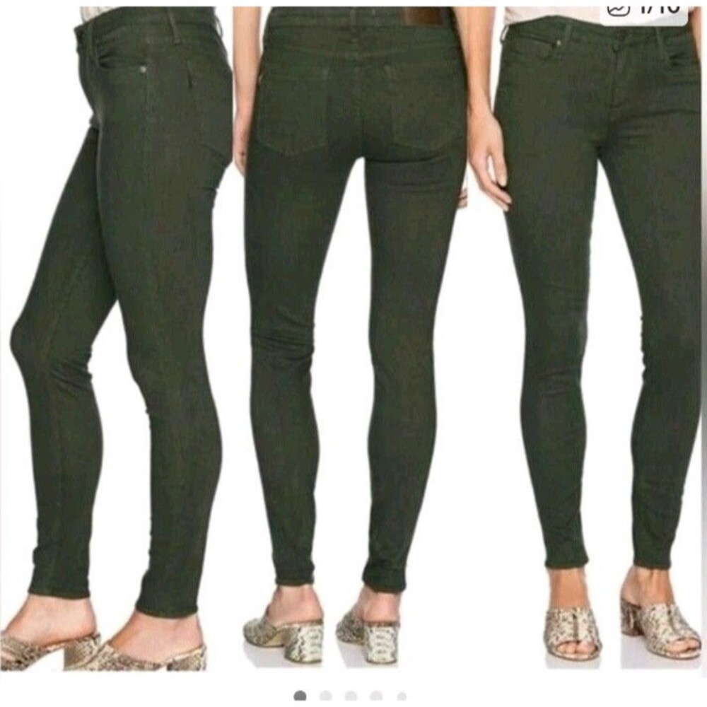 Parker Smith Ava Stretch Corduroy Skinny Jeans Women's Size 26 Rich Olive Green